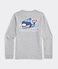 Boys' Downhill Ski Whale Long-Sleeve Pocket Tee
