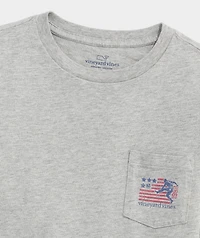 Boys' USA Soccer Kick Long-Sleeve Pocket Tee