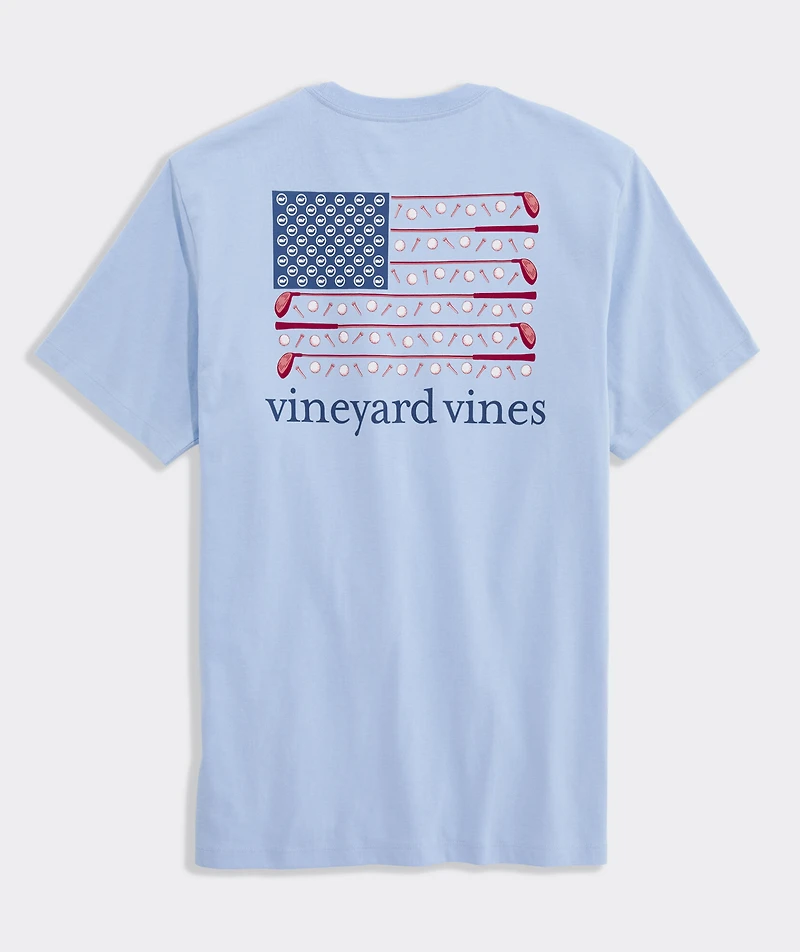 Americana Golf Flag Short-Sleeve Pocket Tee