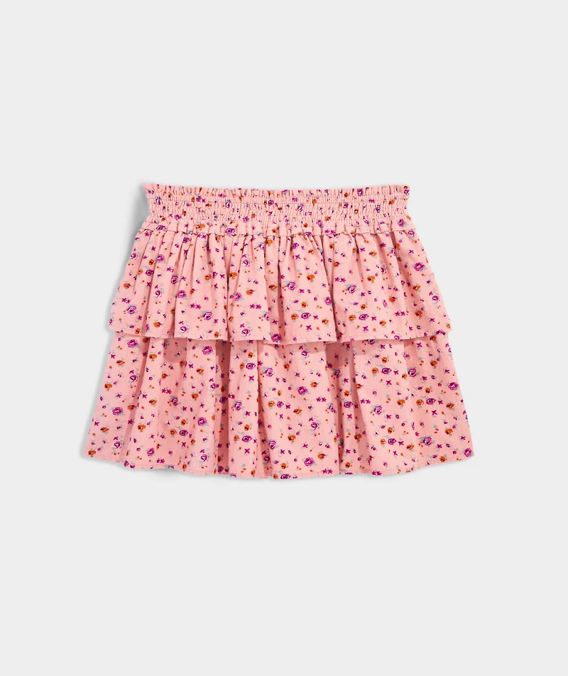 Girls' Corduroy Smocked-Waist Skirt
