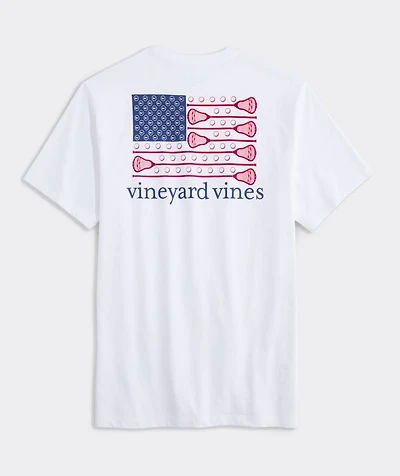 USA Lacrosse Flag Short-Sleeve Pocket Tee