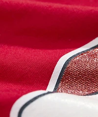 Girls' Glitter Santa Whale Long-Sleeve Pocket Tee