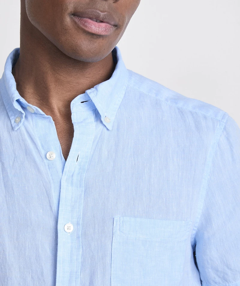 Surfside Solid Linen Short-Sleeve Shirt
