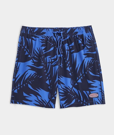 5 Inch Printed Piped Chappy Swim Trunks