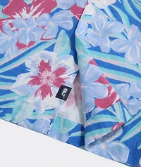 Island Floral Linen Blend Short-Sleeve Cabana Shirt