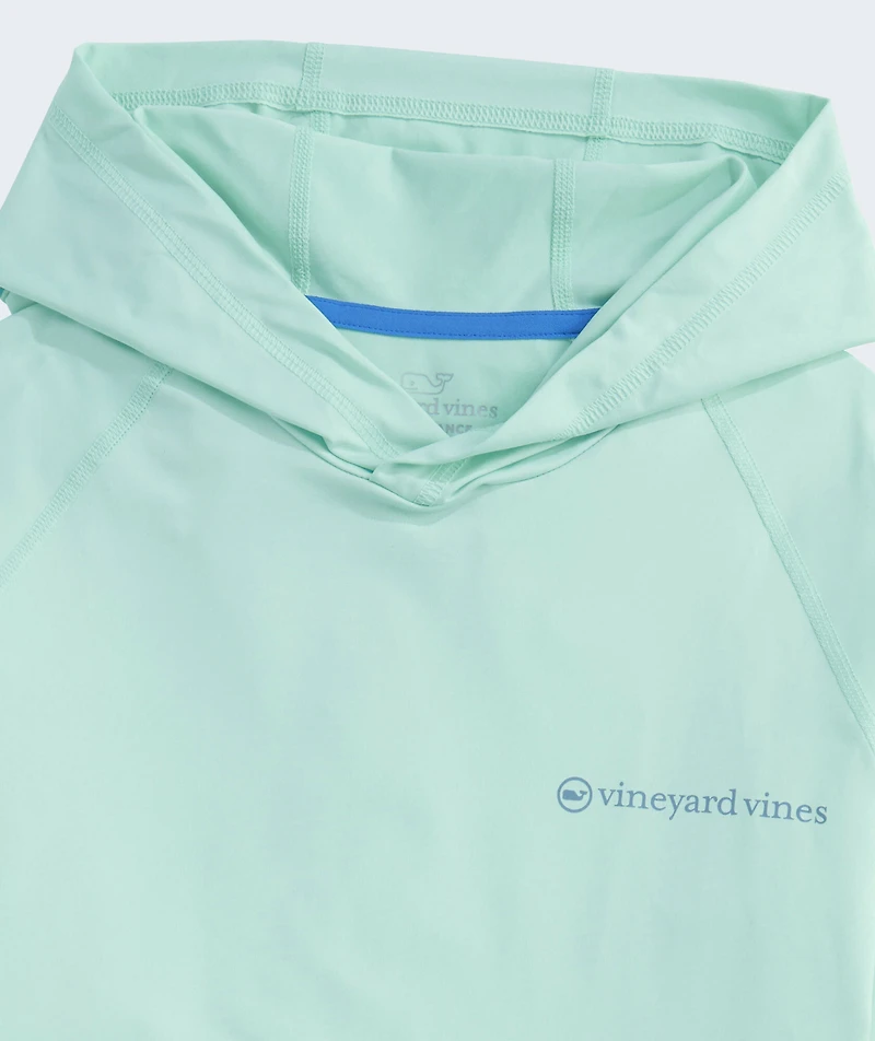 Whale Dot Long-Sleeve Harbor Performance Hoodie Tee