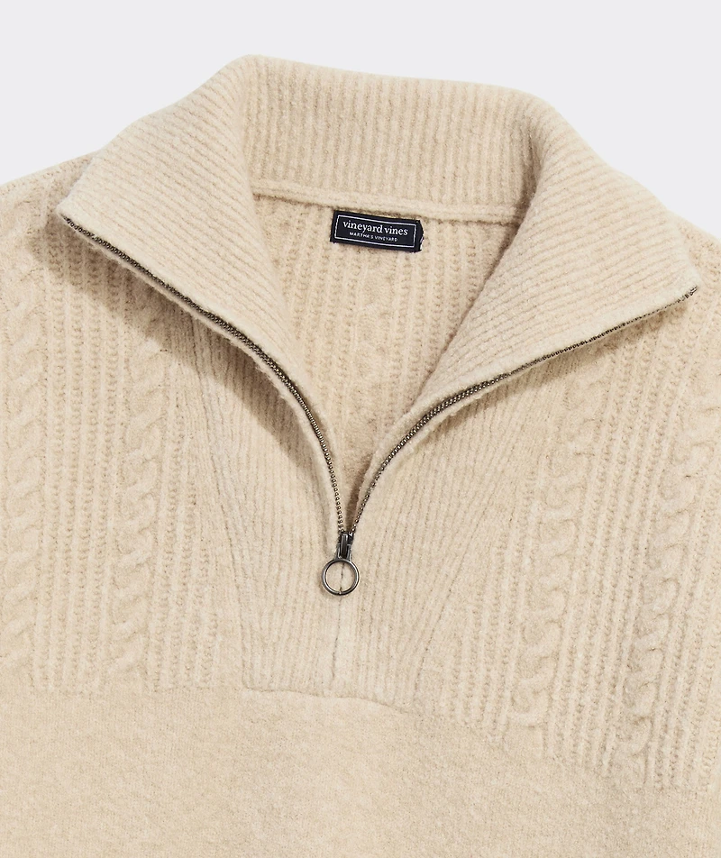 Boucle Quarter-Zip Sweater