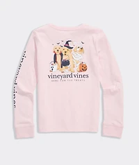 Girls' Here For The Treats Pups Long-Sleeve Pocket Tee