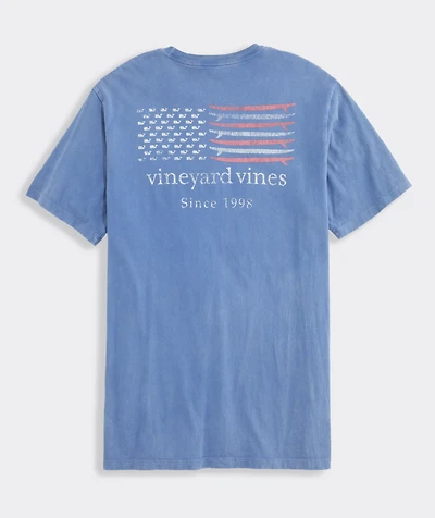 Drift Dye Surf Minimal Flag Short-Sleeve Pocket Tee