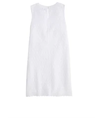 OUTLET Women's Eyelet Scallop Popover Dress