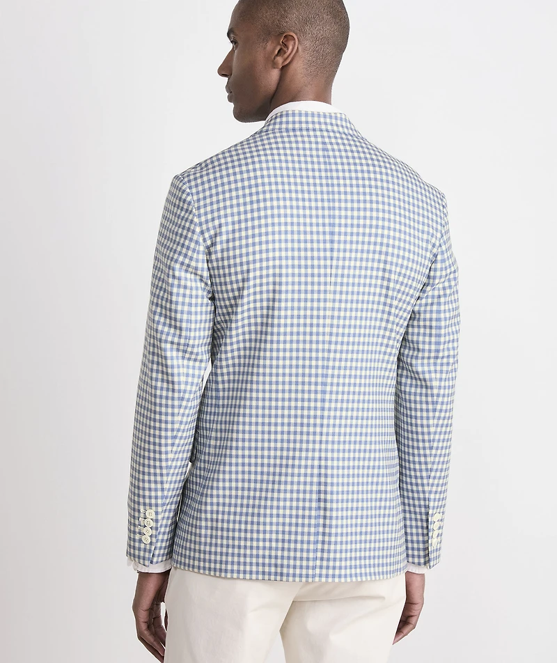 White Bay Gingham Wool Blazer