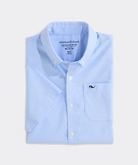 Boys' Breakwater Solid Performance Cotton Short-Sleeve Shirt