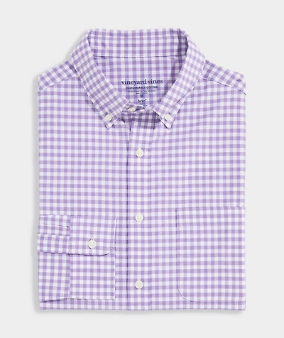 Skysail Gingham Performance Cotton Shirt