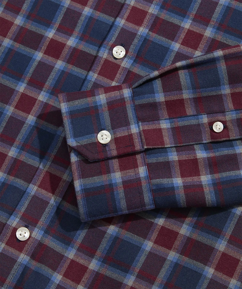 Jethro Plaid Performance Brushed Tech Twill Shirt