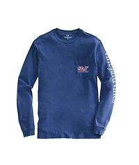 OUTLET Women's Holiday Whale Patchwork Long-Sleeve Pocket Tee