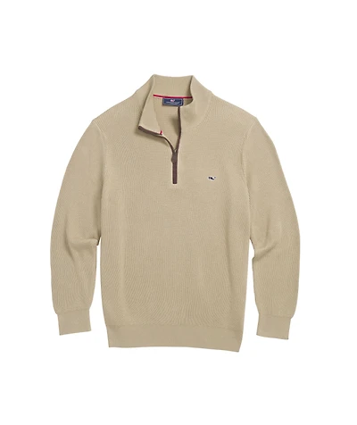 OUTLET Fisherman Rib Quarter Zip Sweater