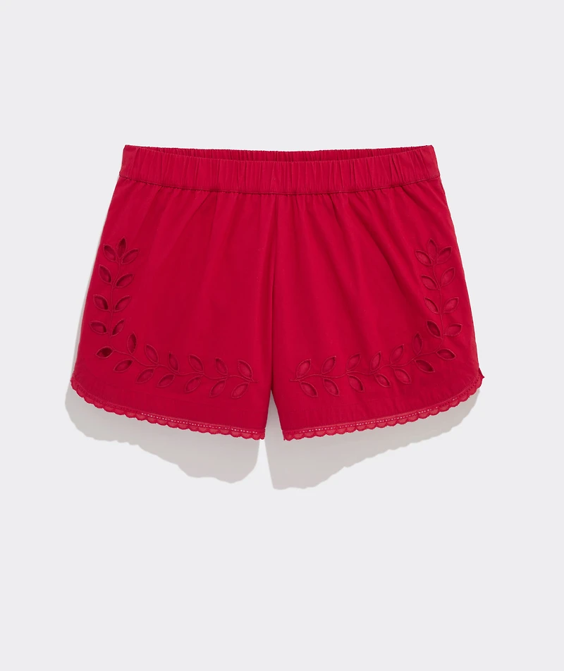 Eyelet Pull-On Shorts
