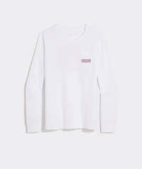 Women's String Lights Pups Logo Box Long-Sleeve Pocket Tee