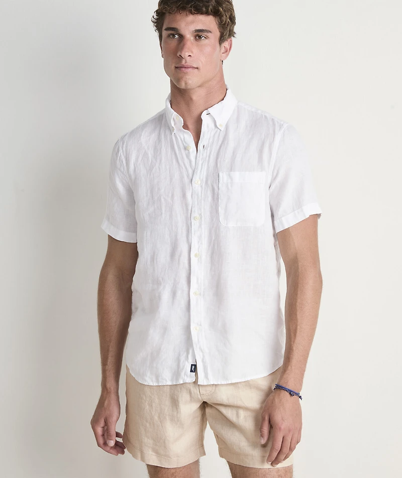 Surfside Solid Linen Short-Sleeve Shirt