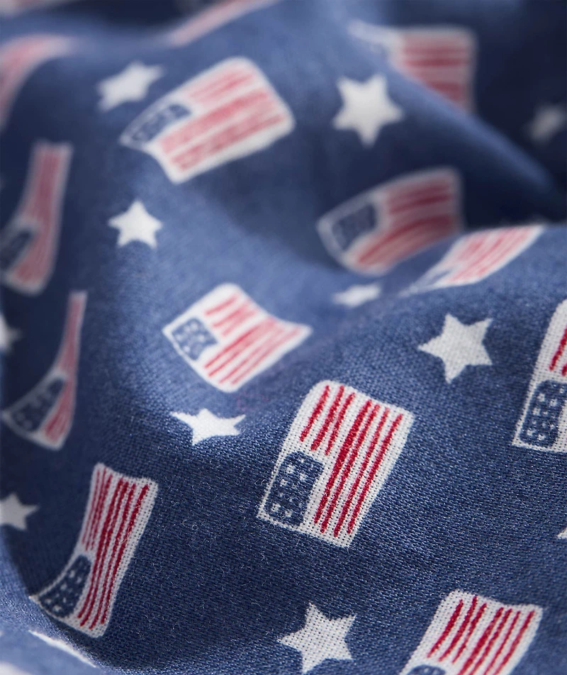 Boys' Printed Cotton Short-Sleeve Shirt