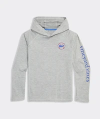 Boys' Baseball Whale Dot Long-Sleeve Harbor Sun Performance Hoodie Tee