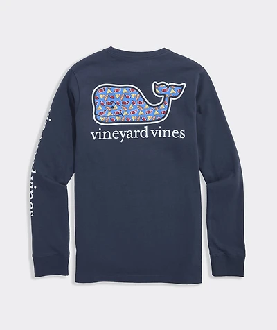 Boys' Game Day Football Whale Long-Sleeve Pocket Tee
