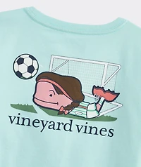 Girls' Soccer Whale Long-Sleeve Pocket Tee