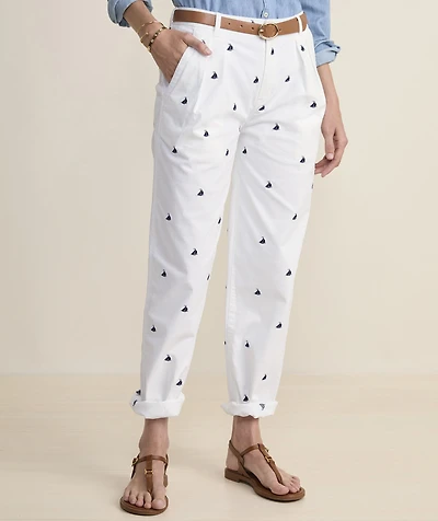 Embroidered Relaxed Chino
