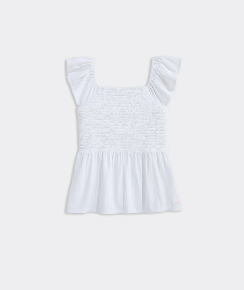 Girls' Smocked Jersey Top