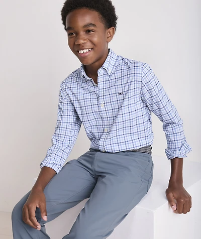 Boys' Forepeak Tattersall Featherweight Performance Shirt