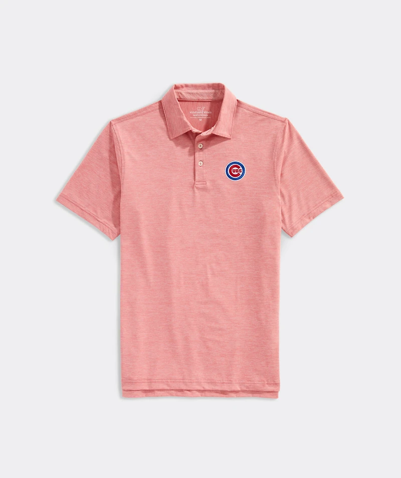 Chicago Cubs Destin Stripe Sankaty Polo