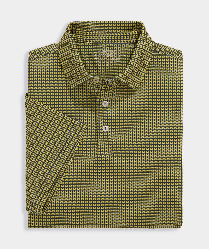 University of Michigan Men's Printed Sankaty Polo