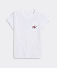Girls' Back-To-School Whale Short-Sleeve Pocket Tee