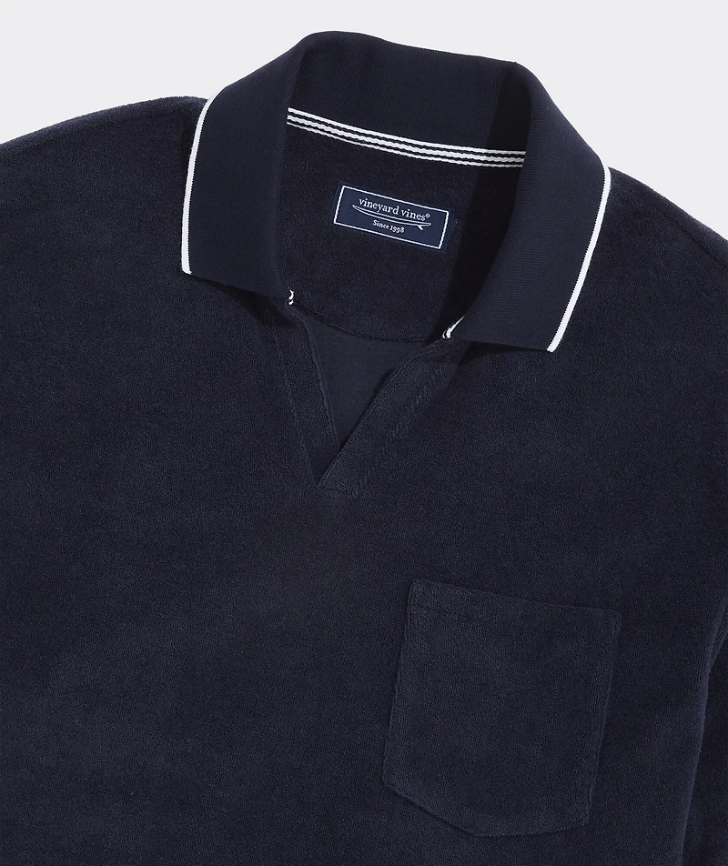 Terry Split Collar Polo