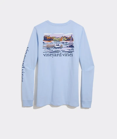 Dockside Autumn Wakes Long-Sleeve Pocket Tee
