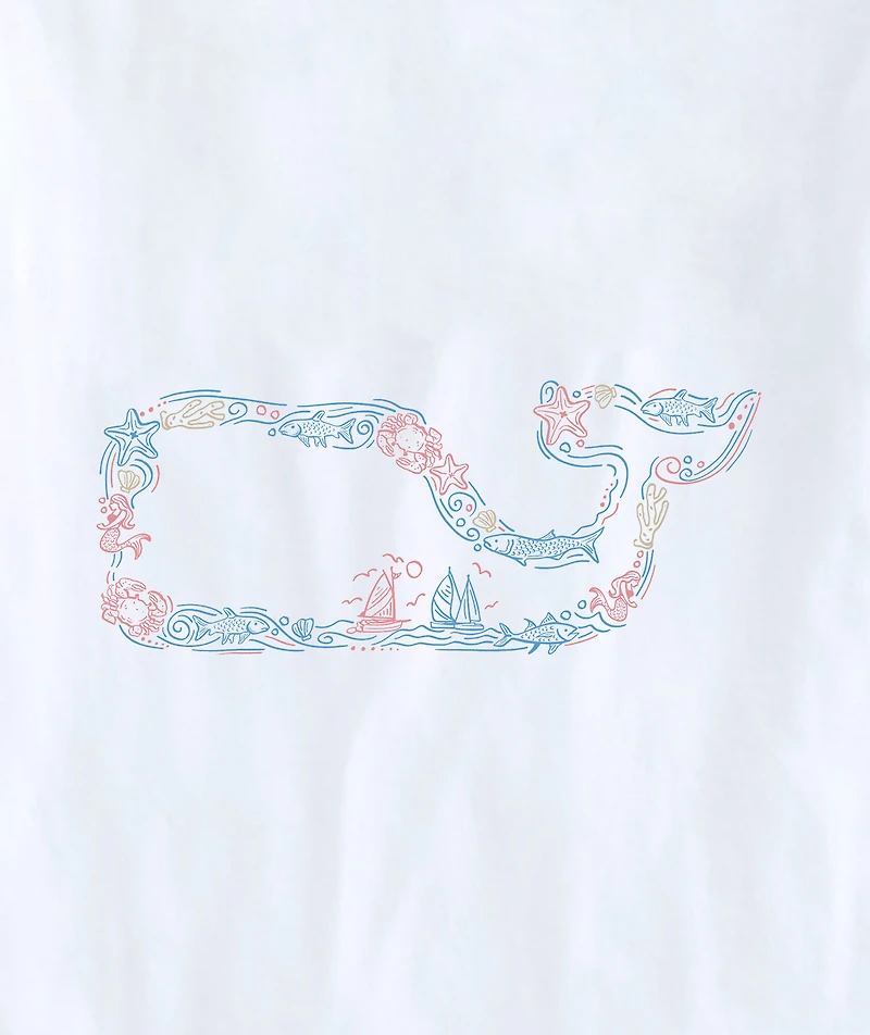OUTLET Women's Classic Icons Whale Outline Short-Sleeve Pocket Tee