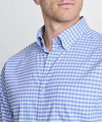 Skysail Gingham Performance Cotton Slim Fit Shirt