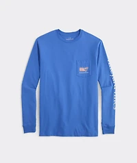 Hanukkah Whale Long-Sleeve Pocket Tee