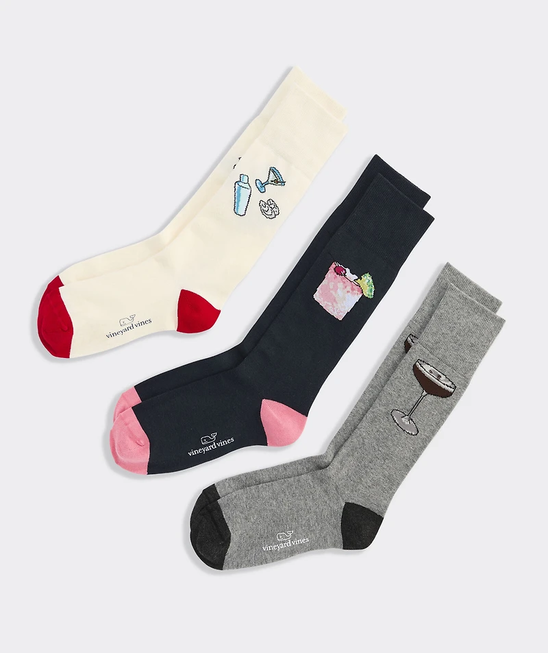 Cocktails 3-Pack Socks
