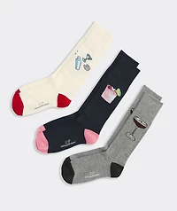 Cocktails 3-Pack Socks
