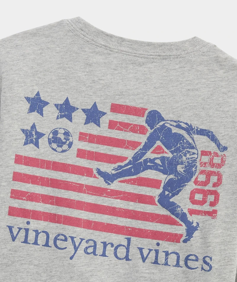 Boys' USA Soccer Kick Long-Sleeve Pocket Tee