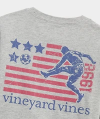 Boys' USA Soccer Kick Long-Sleeve Pocket Tee