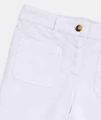 Girls' Chino Wide-Leg Sailor Pants