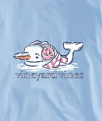 OUTLET Girls' Snowman Whale Long-Sleeve Pocket Tee