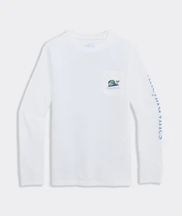 Boys' Pro Snowboard Whale Long-Sleeve Pocket Tee
