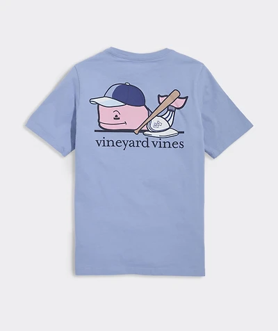 Boys' Baseball Player Whale Short-Sleeve Pocket Tee