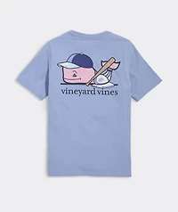 Boys' Baseball Player Whale Short-Sleeve Pocket Tee