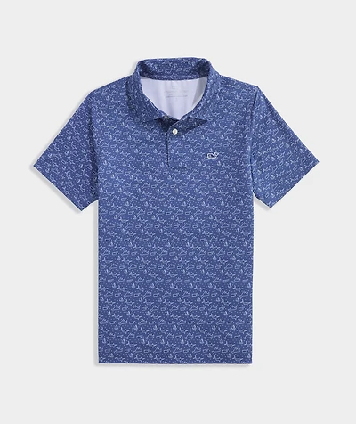 OUTLET Boys' Constellations Print Performance Polo