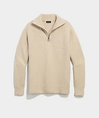 Boucle Quarter-Zip Sweater