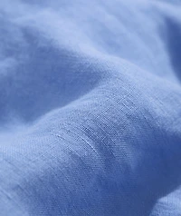 Garment-Dyed Surfside Solid Linen Short-Sleeve Shirt